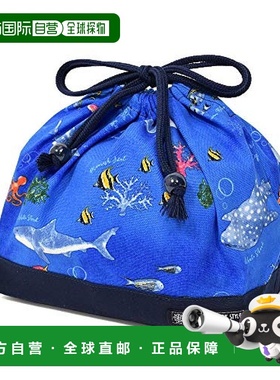 【日本直邮】Colorful Candy Style 抽绳便当袋 中 蓝色N3484800