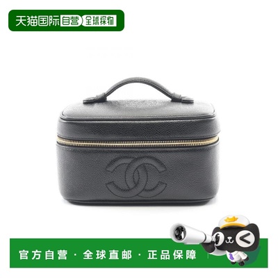日本直邮中古Chanel香奈儿女包A级95新Handbag手包牛皮手提包黑色