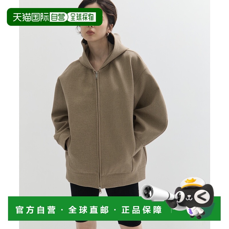 1h可退 日本直邮CLANE 女装 构筑感连帽衫 半拉链宽松外套 125523