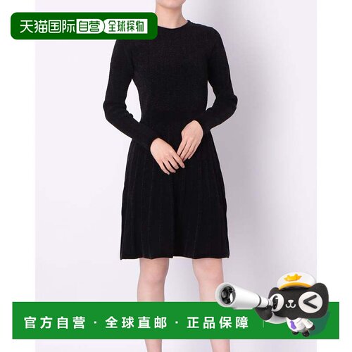 日本直邮GUESS LS Morgan 修身喇叭连衣裙 JBLK