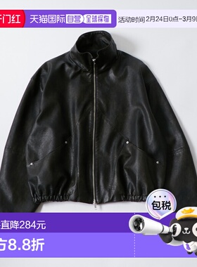 1h可退 日本直邮WHO'S WHO gallery男女同款复古风仿皮立领夹克 W