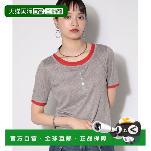 1h可退 日本直邮PAGEBOY 女装 仿叠穿亨利领T恤 680566