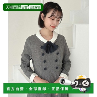 1h可退 日本直邮an another angelus 女装 克拉巴领双色系带连衣