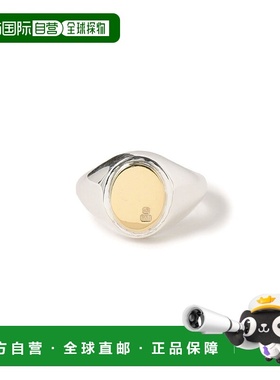 1h可退 日本直邮BUNNEY 男士椭圆形银金拼接戒指 21420056197