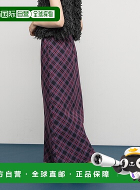 1h可退 日本直邮KBF 女士经典格纹窄裙 弹性腰围舒适剪裁 KBA725R