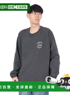 日本直邮ManhattanPortage 男士长袖印花T恤 24FW-MP-M592 炭灰色