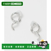1h可退 卷曲线条设计耳环 relaxing 日本直邮green label
