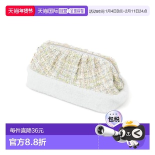 1h可退 日本直邮Francfranc 绒毛带钢丝化妆包 浅蓝色