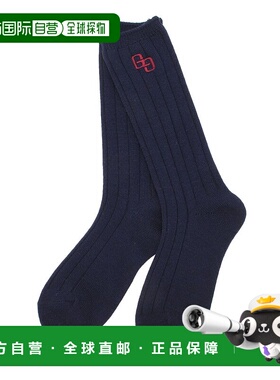 1h可退 日本直邮GYDA 女装 宽松罗纹长筒袜 侧边GG刺绣设计 07254