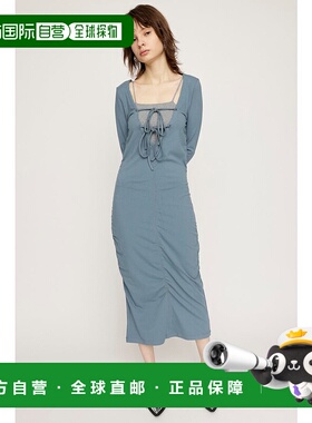 日本直邮SLY SHIRRING RIBBON 2WAY连衣裙 L/BLU1 [SL3994EW22492