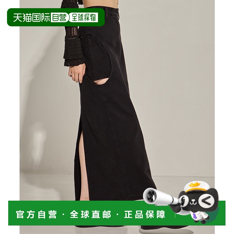 1h可退 日本直邮CLANE女士圆形剪裁层叠牛仔短裙 124344009半身裙