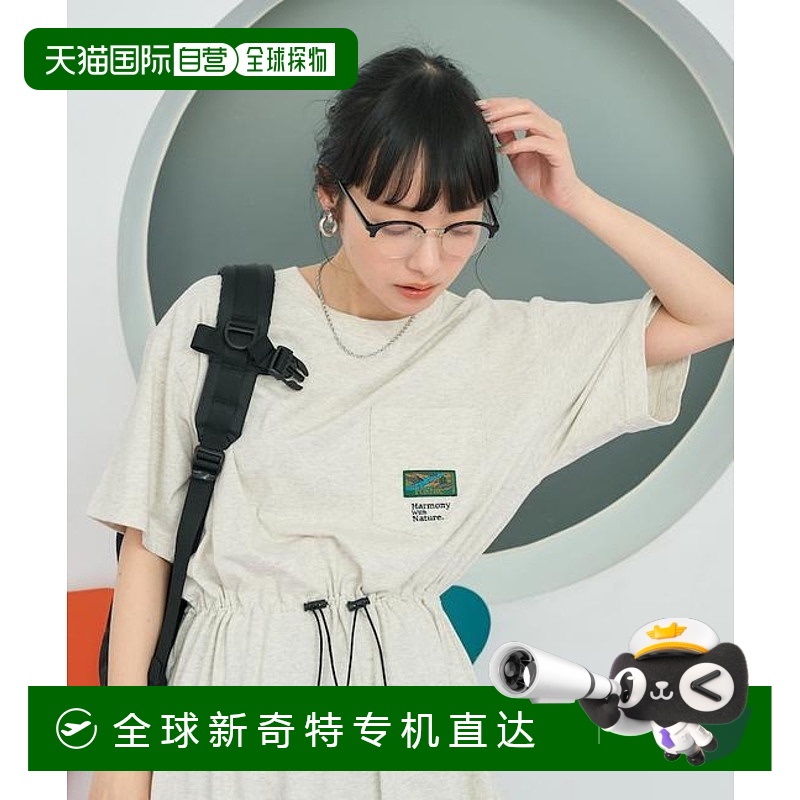 1h可退 日本直邮Foxfire 设计 带腰带口袋的T恤连衣裙新款