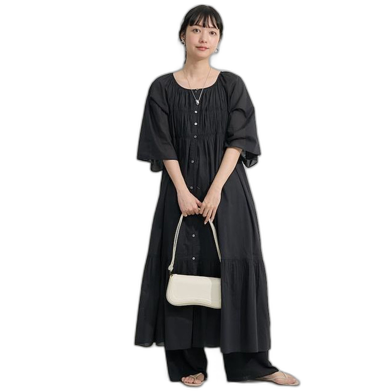 日本直邮FREAK'S STORE 印度风格 蓬松连衣裙 衬衫连衣裙吊带镂空