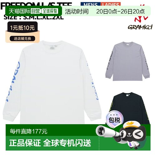日本直邮Gramicci FREEDOM 长袖T恤 休闲衬衫 G6SU-T122