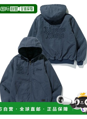 日本直邮XLARGE男女同款宽松刺绣连帽工装夹克 101261021002