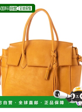 【日本直邮】Perche女士单肩包明黄色大容量日常出行拉链百搭真皮