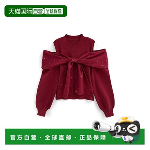 日本直邮日潮 Grl露肩水晶蝴蝶结针织上衣dr784