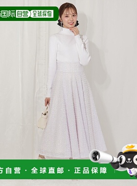 1h可退 日本直邮WILLSELECTION 女士高腰流苏格纹百褶裙 20082422