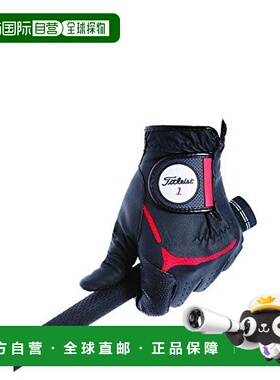 【日本直邮】TITLEIST 高爾夫手套 TG39 黑色 21cm 24cm高尔夫