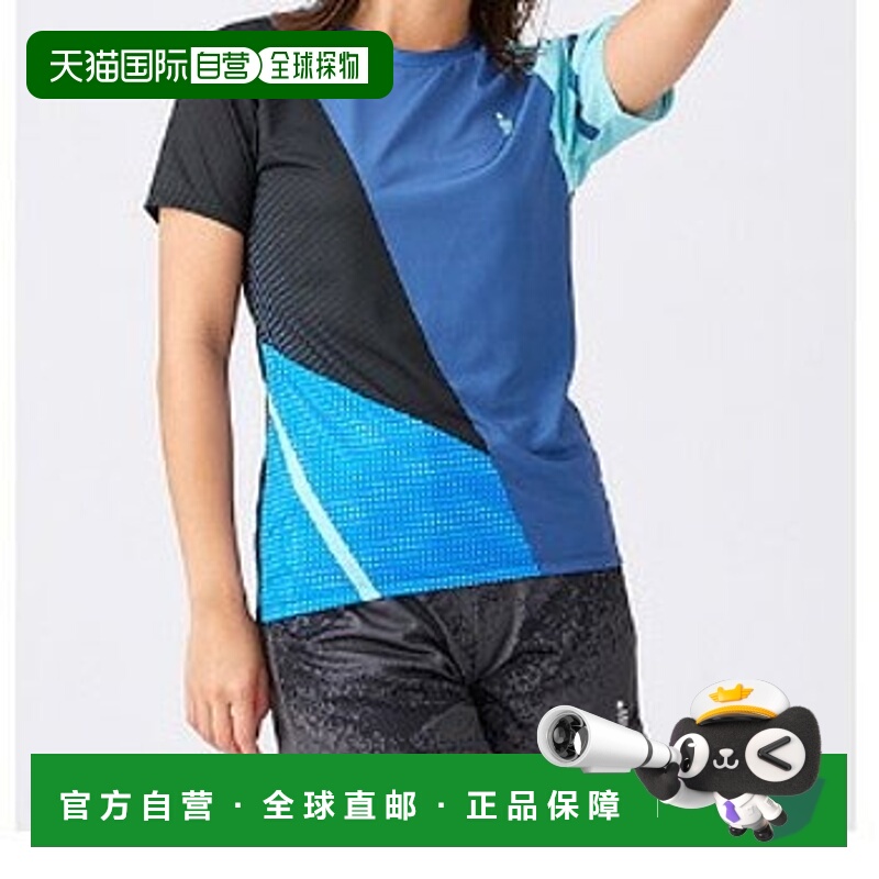 日本直邮 GOSEN 女式比赛衬衫网球羽毛球服T恤白白蓝蓝绿 GOSEN T