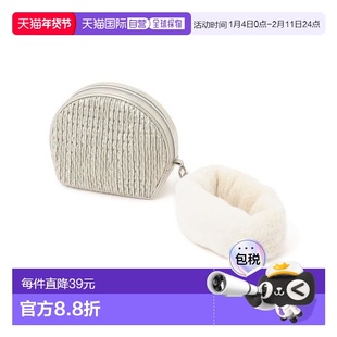 1h可退 日本直邮Francfranc 闪亮金属光泽化妆包 S 银色