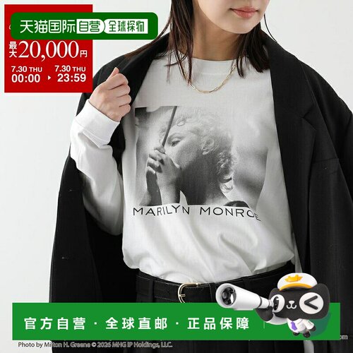 日本直邮GOODROCKSPEED Marilyn Monroe 女士长袖T恤 26MRM003W