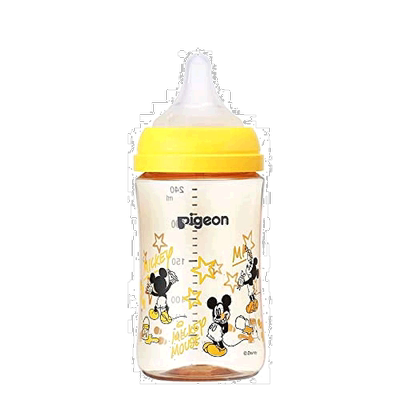 【日本直邮】Pigeon 奶瓶 Disney 迪士尼 黄色 240毫升 240ml贝亲