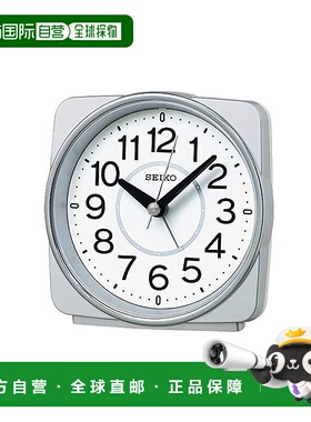 【日本直邮】Seiko精工电子桌面闹钟金属银10.8x11.0x6.0cmKR335S