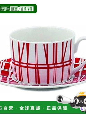 【日本直邮】Finlayson Corona 杯碟 红色 FIN10-1-28杯子