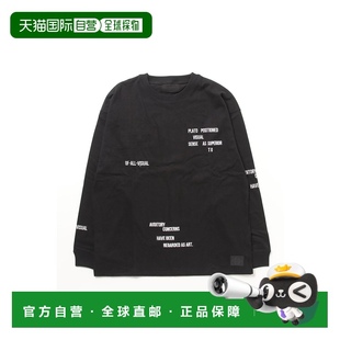 T恤 刺绣长袖 宽松版 型 独特图案印 日本直邮A4A 落肩设计 男女同款