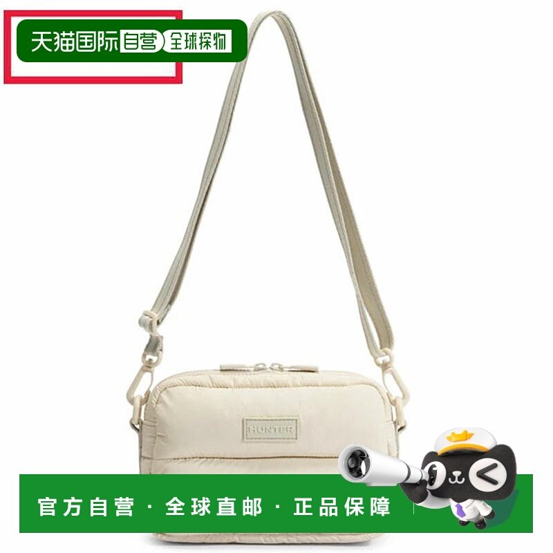 日本直邮Hunter Intrepid Extra Puffed 斜挎单肩包奶油色帆布款