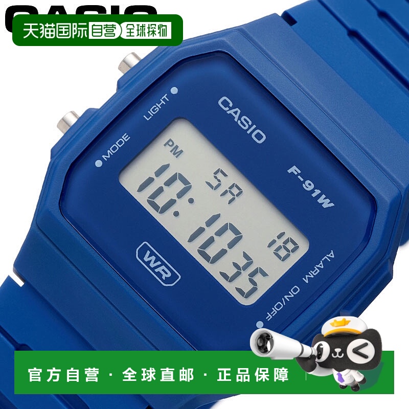 日本直邮卡西欧手表CASIO标准款LCD/蓝色CASIOW-F-91WB-2A1广受欢
