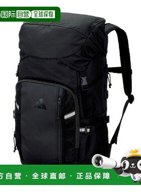 日本直邮 adidas 足球用大容量32L日常背包 [ADP45BK] 黑色 背包