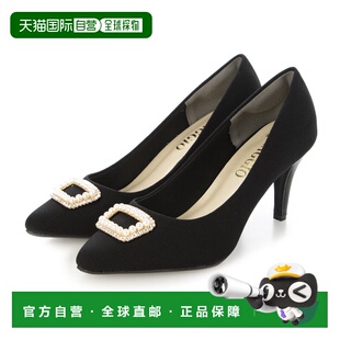 日本直邮日本直邮DEMETER 8130-L05 8.0厘米尖头珍珠宝石搭扣高跟