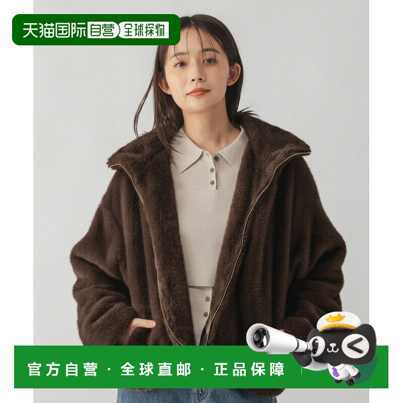 GLOBAL WORK 女装 仿毛皮立领短外套 910914
