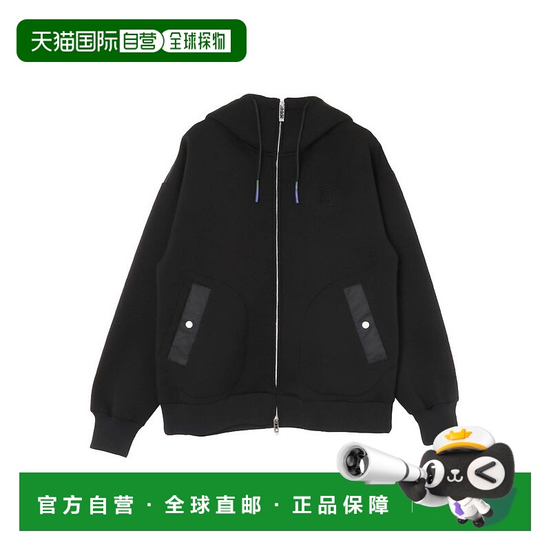 1h可退 日本直邮UN3D. 女装 宽松版型连帽衫 异材质拼接设计 5225