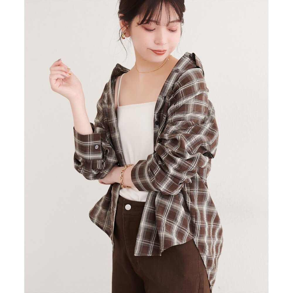 日本直邮natural couture 女装 多穿法格纹衬衫 0362040450通勤图片