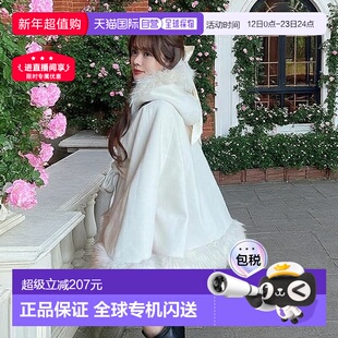 日本直邮日潮 GRL连帽披肩毛绒外套kz574