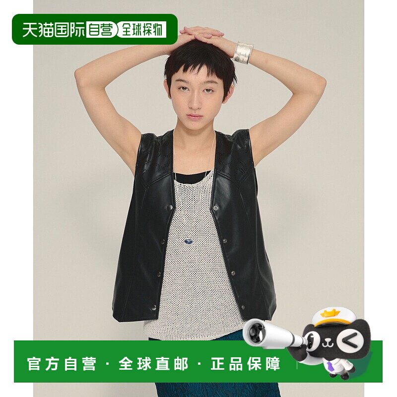 1h可退 日本直邮eL 女士原创 punching 仿皮马甲 轻便透气夏秋季