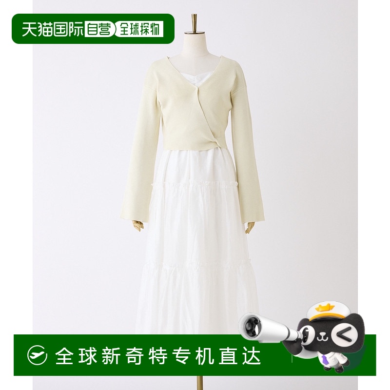 1h可退 日本直邮NICE CLAUP 女士春季新款交叉背带连衣裙 0151090