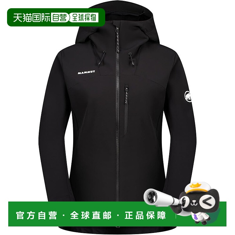 【日本直邮】猛犸象 Trekkers SO软壳连帽夹克 亚洲版女款 黑色