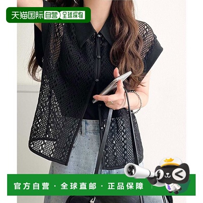 日本直邮Classical Elf 克罗chet风蕾丝素材领口法式袖衬衫 [C045