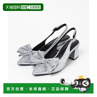 1h可退 日本直邮Heather女士大蝴蝶结装饰尖头高跟凉鞋 113316