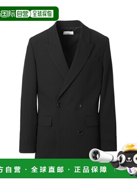 日本直邮AMI 男士双排扣夹克 黑色 (hbv313 wv0039 001)