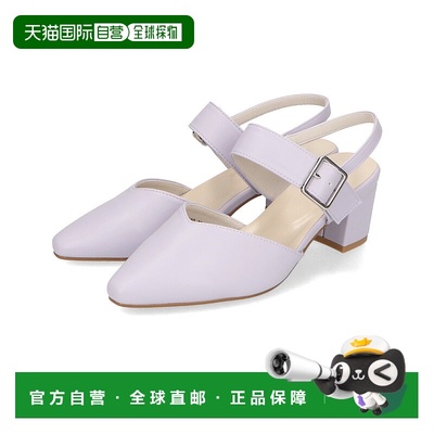 1h可退 日本直邮ORiental TRaffic 女士V口粗跟后带高跟鞋 41180