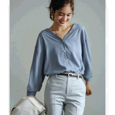 【日本直邮】SAISON DE PAPILLON 雪纺衬衫 Toromi Relax OL Offi