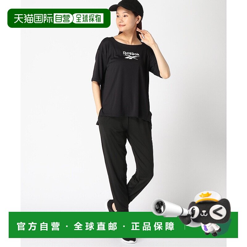 日本直邮Reebok 女子5分袖T恤与短裤两件套装 运动速干套装