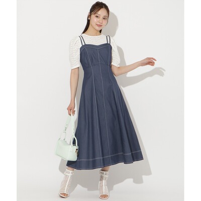 日本直邮WILLSELECTION 女士 刺绣喇叭吊带连衣裙 20082615500111