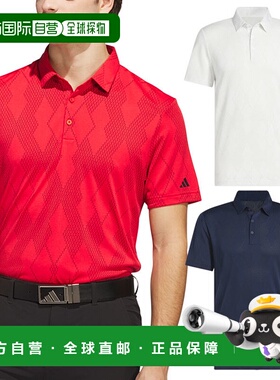 日本直邮阿迪达斯网格菱形短袖衬衫 KUH63 男士高尔夫服 高尔夫 2
