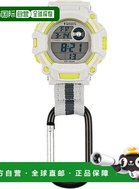 【日本直邮】Crepha 防水电子运动怀表 白色 AZ-CB-D140-WT